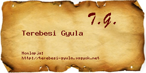 Terebesi Gyula névjegykártya
